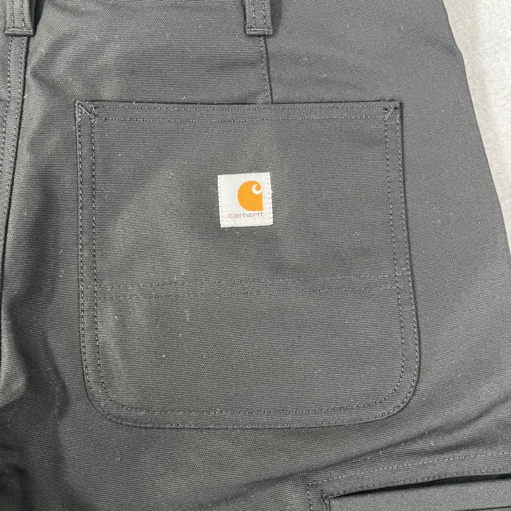 NEW Carhartt Women Black Original Loose rigged flex Fit canvas Workwear Shorts 8 - Picture 8 of 8